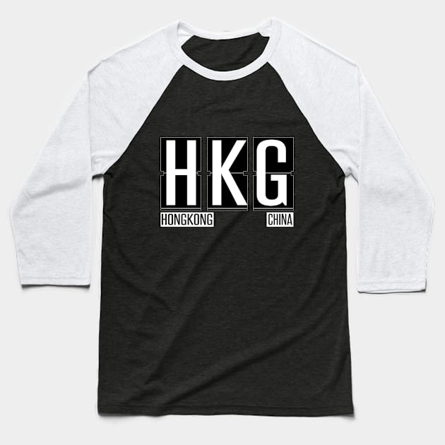 HKG - Hong Kong Souvenir or Gift Shirt Apparel Baseball T-Shirt by HopeandHobby